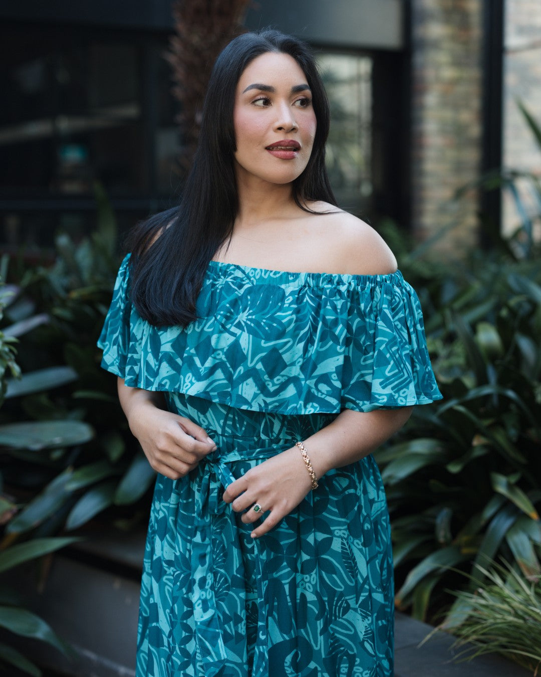Teuila Womens Off Shoulder Dress