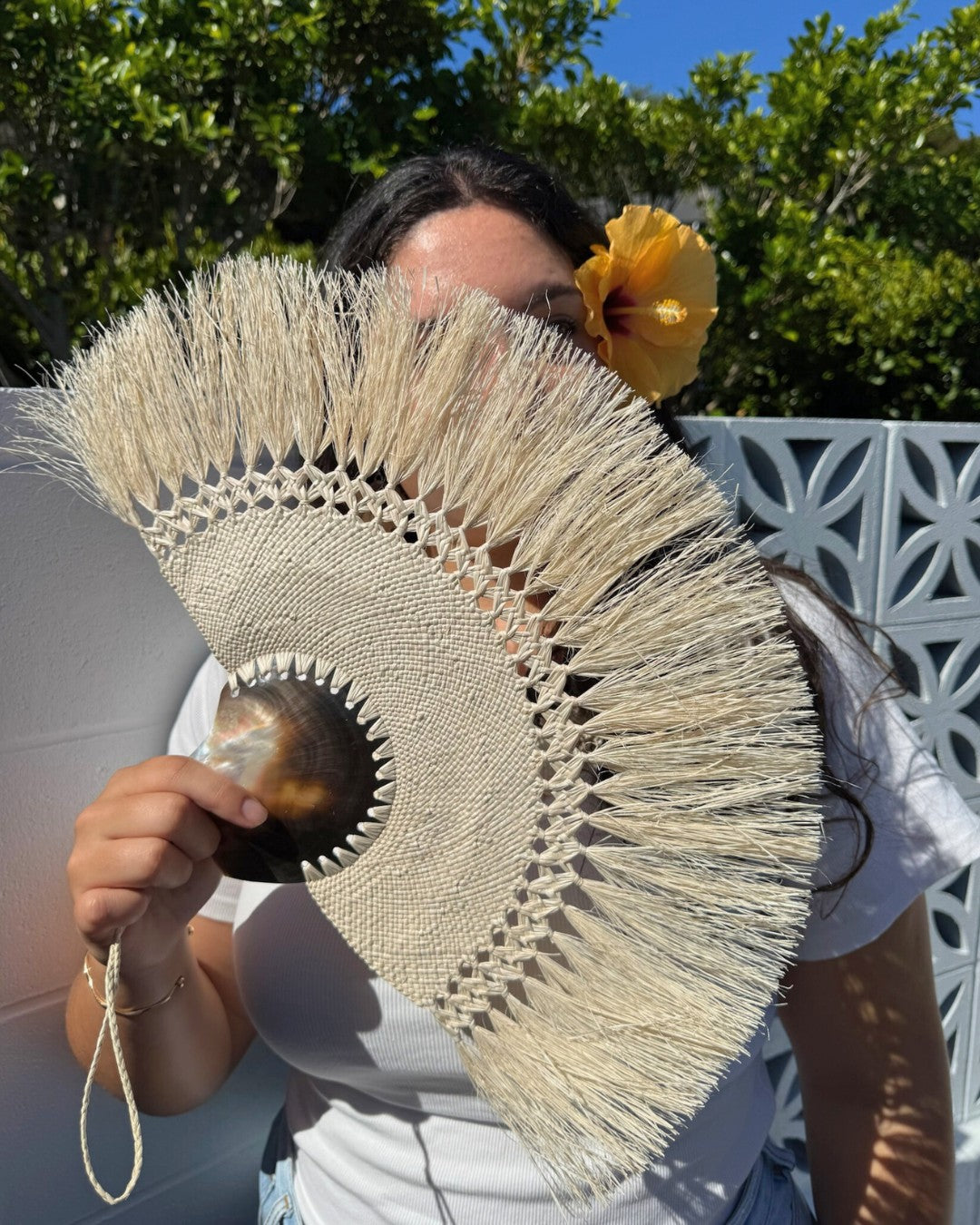 Cook Islands Handmade Rito Fans