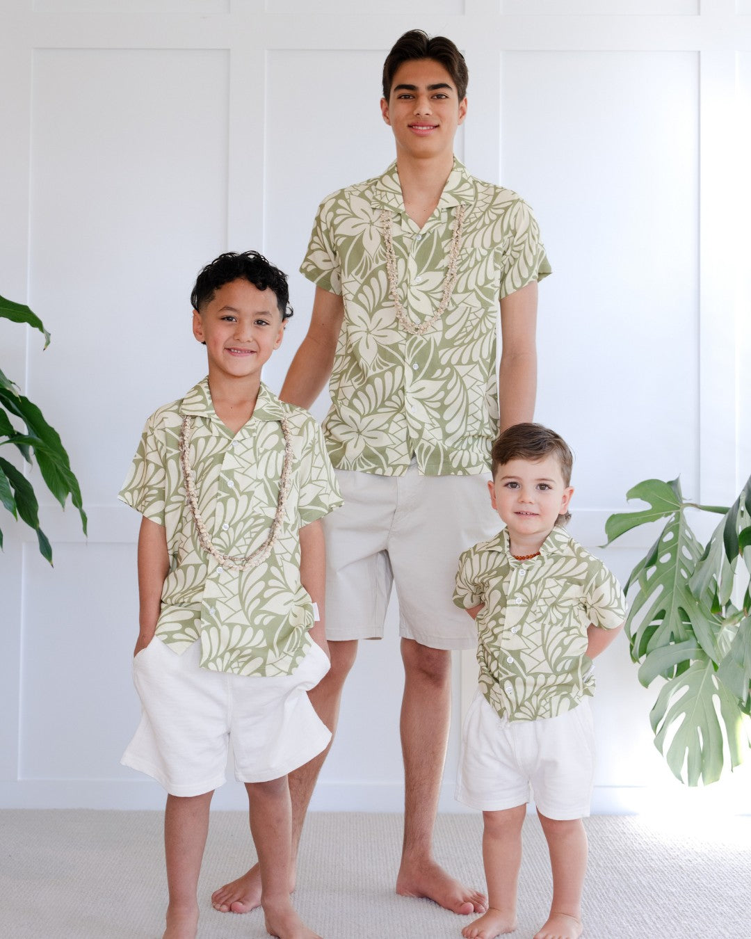 Kanoa Teen Short Sleeve Island Shirt - Sage