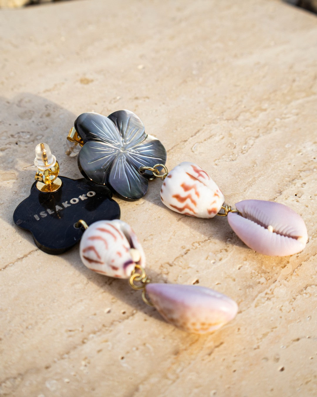 Mother of Pearl Flower Shell Earrings
