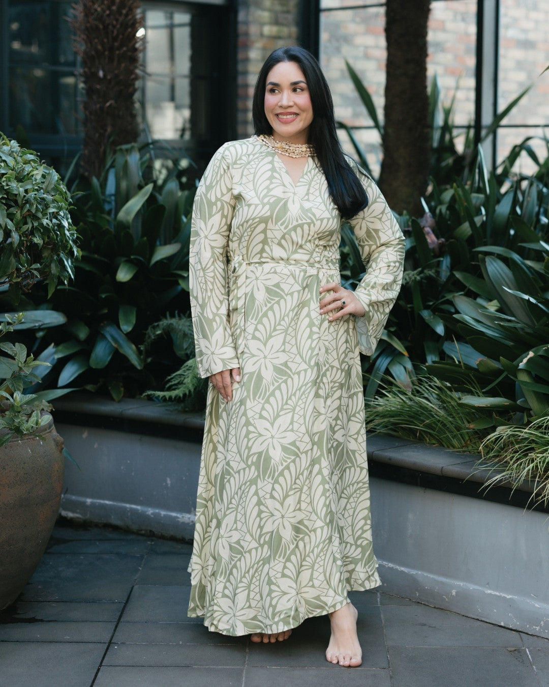 Renetta Womens Long Sleeve Wrap Dress
