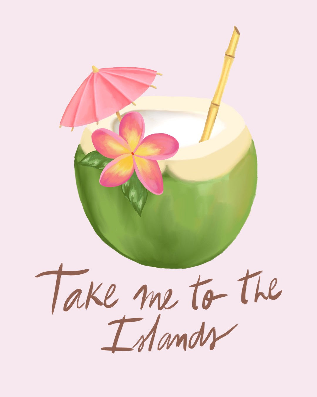 Take Me to The Islands Oversized T-Shirt - Pink