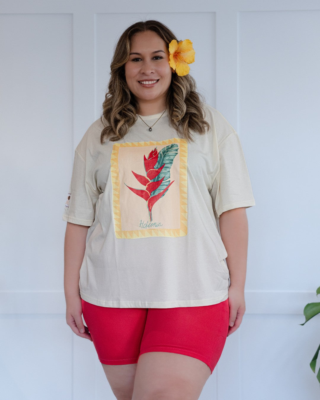 The Heleconia Oversized Island T-Shirt - Lemon Yellow